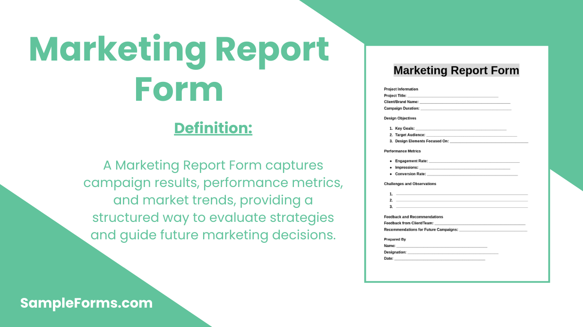 marketing report form