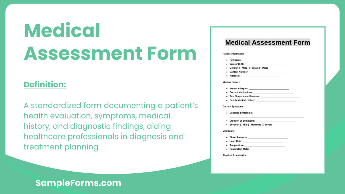 medical assessment form