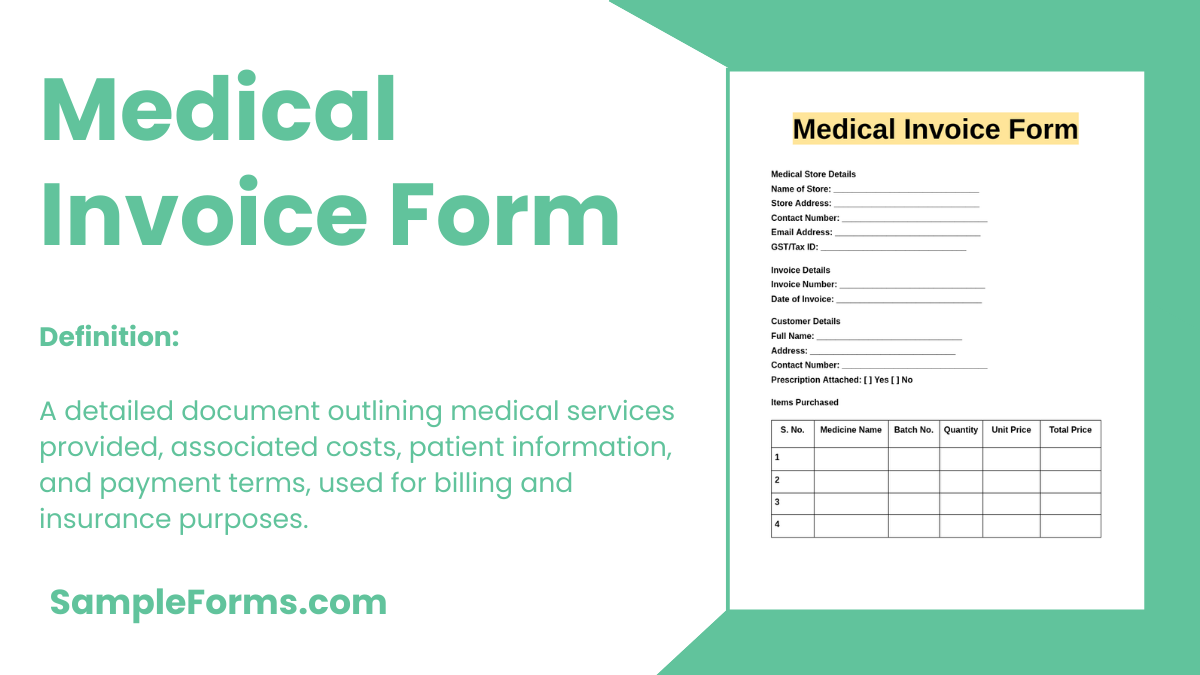 medical invoice form