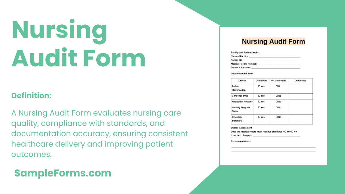 nursing audit form