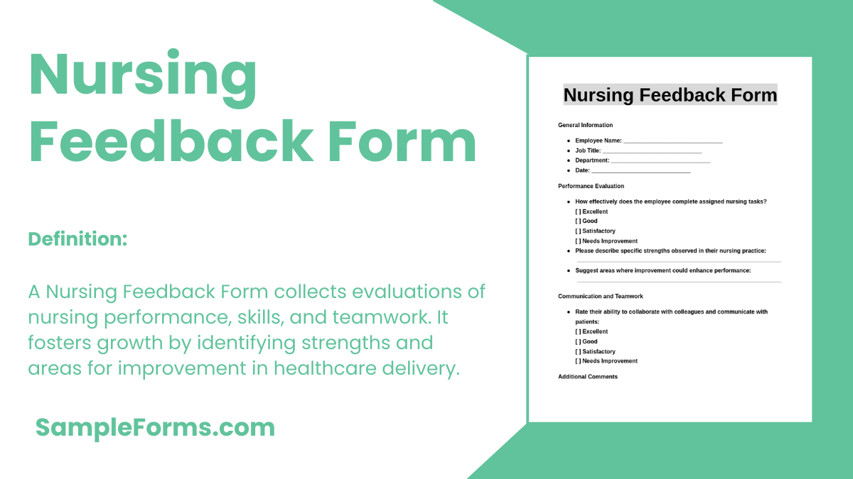 nursing feedback form