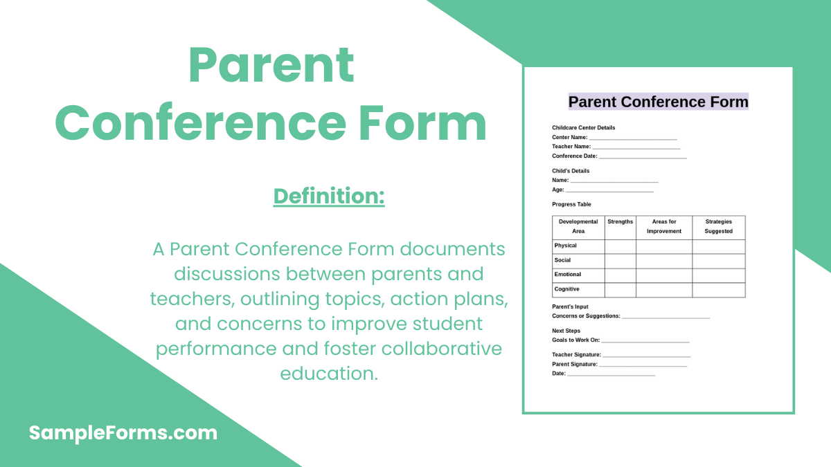 parent conference form