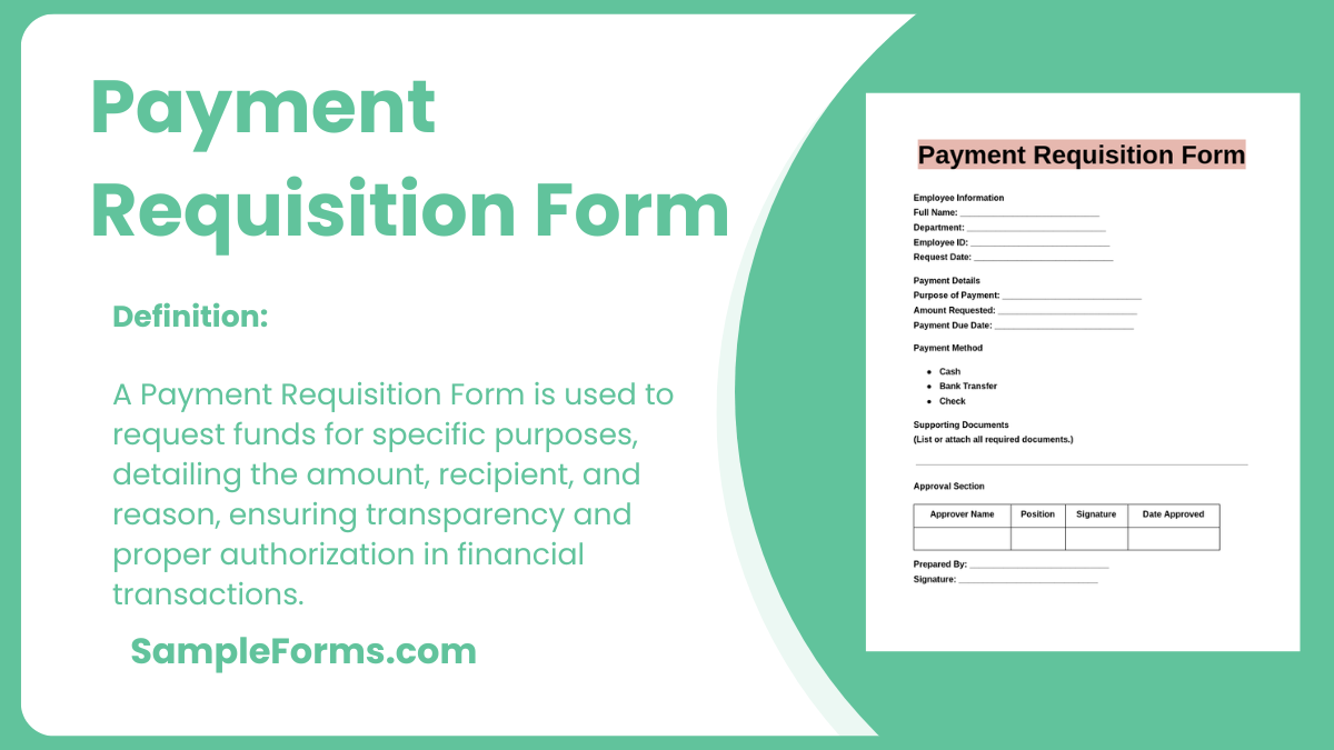 payment requisition form