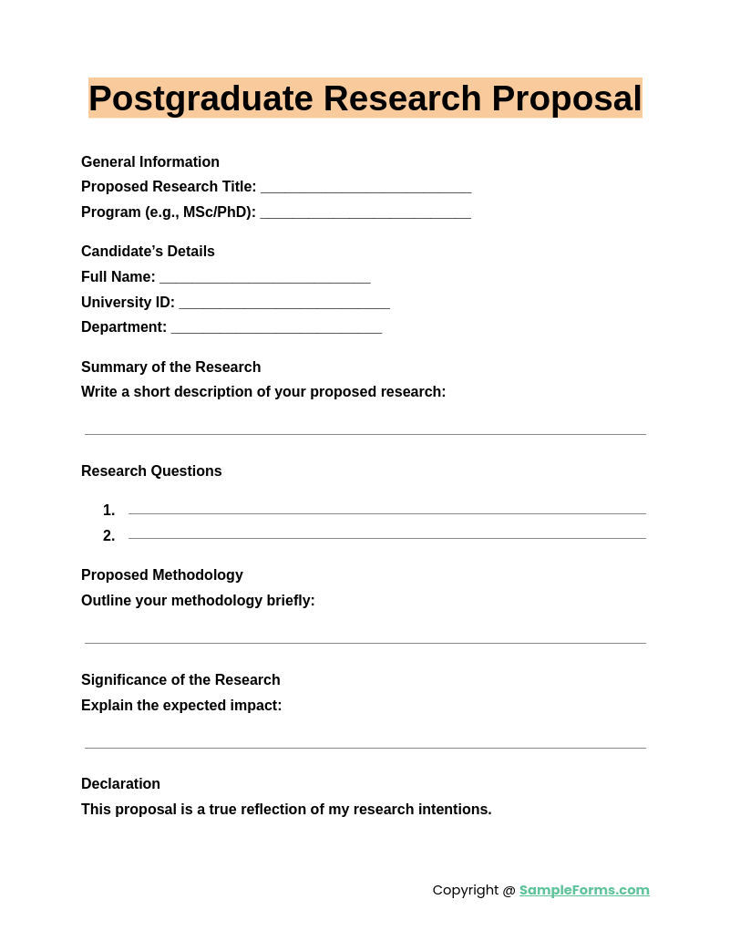 postgraduate research proposal