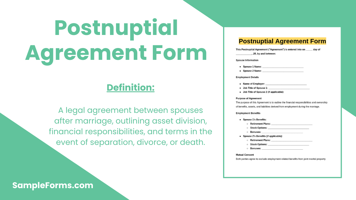 postnuptial agreement form