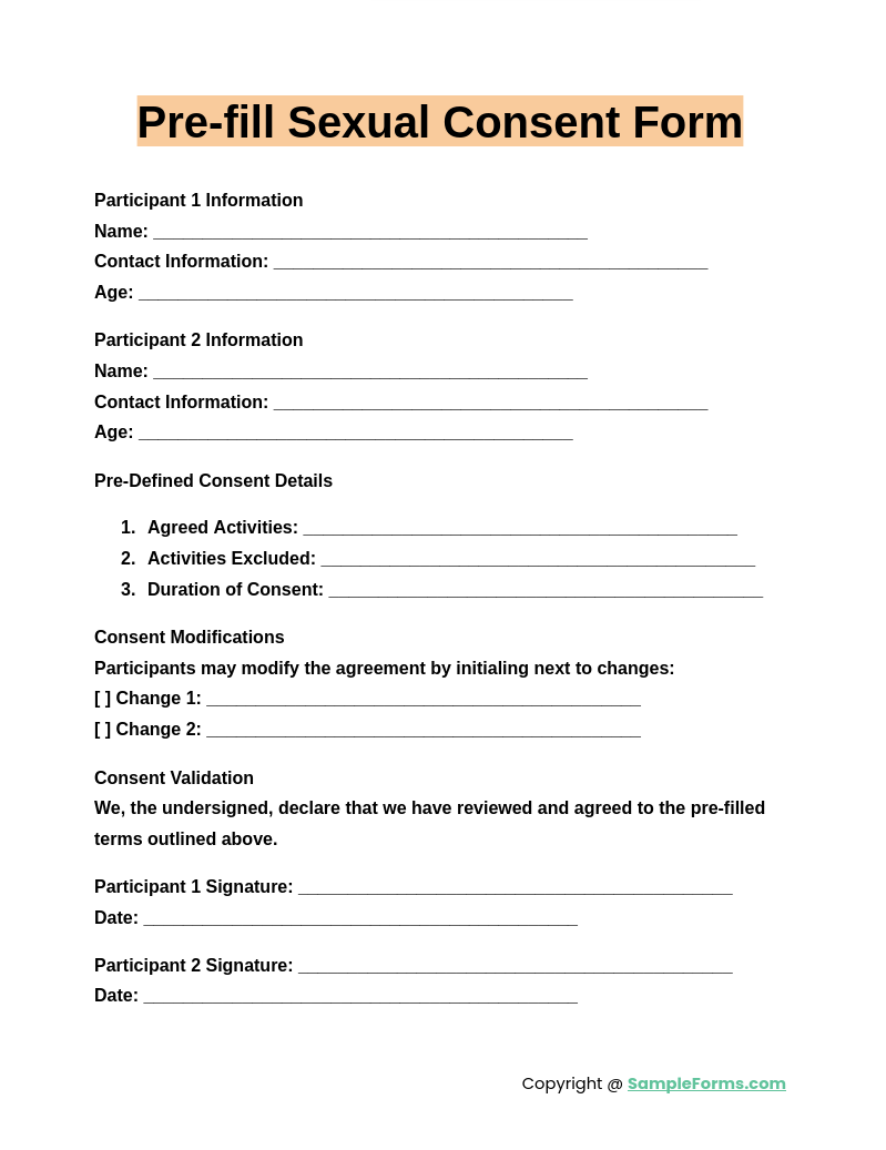 pre fill sexual consent form