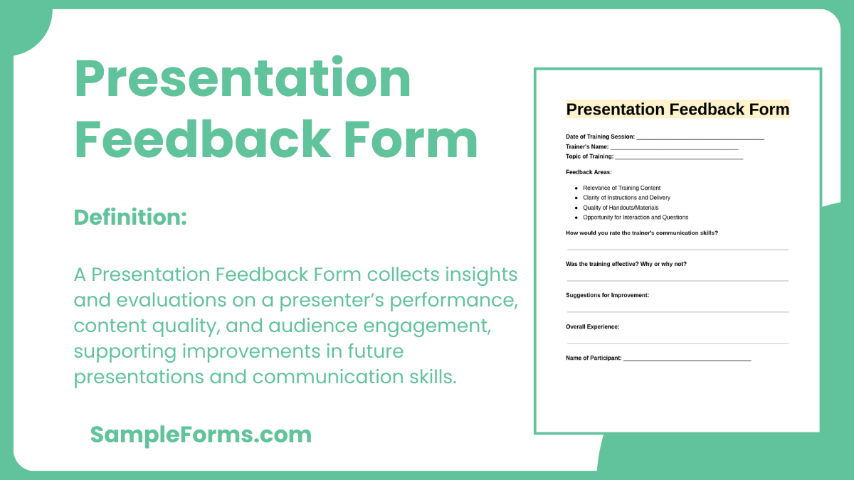 presentation feedback form