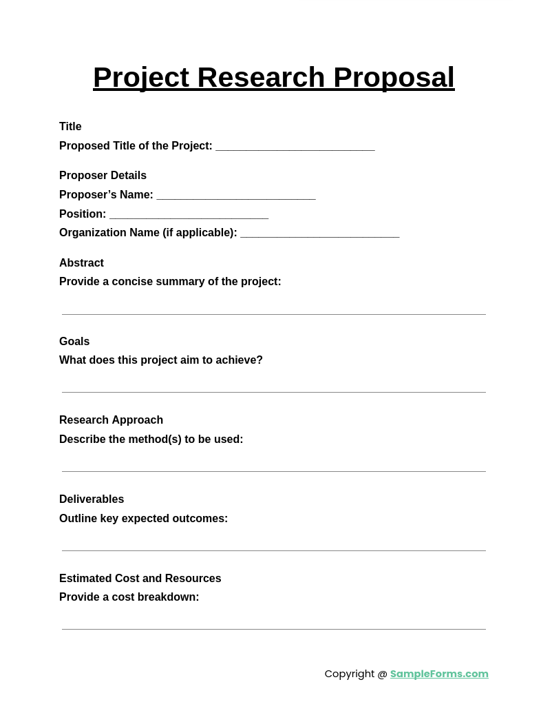 project research proposal