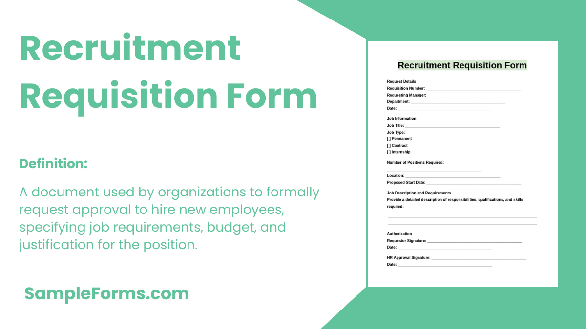 recruitment requisition form