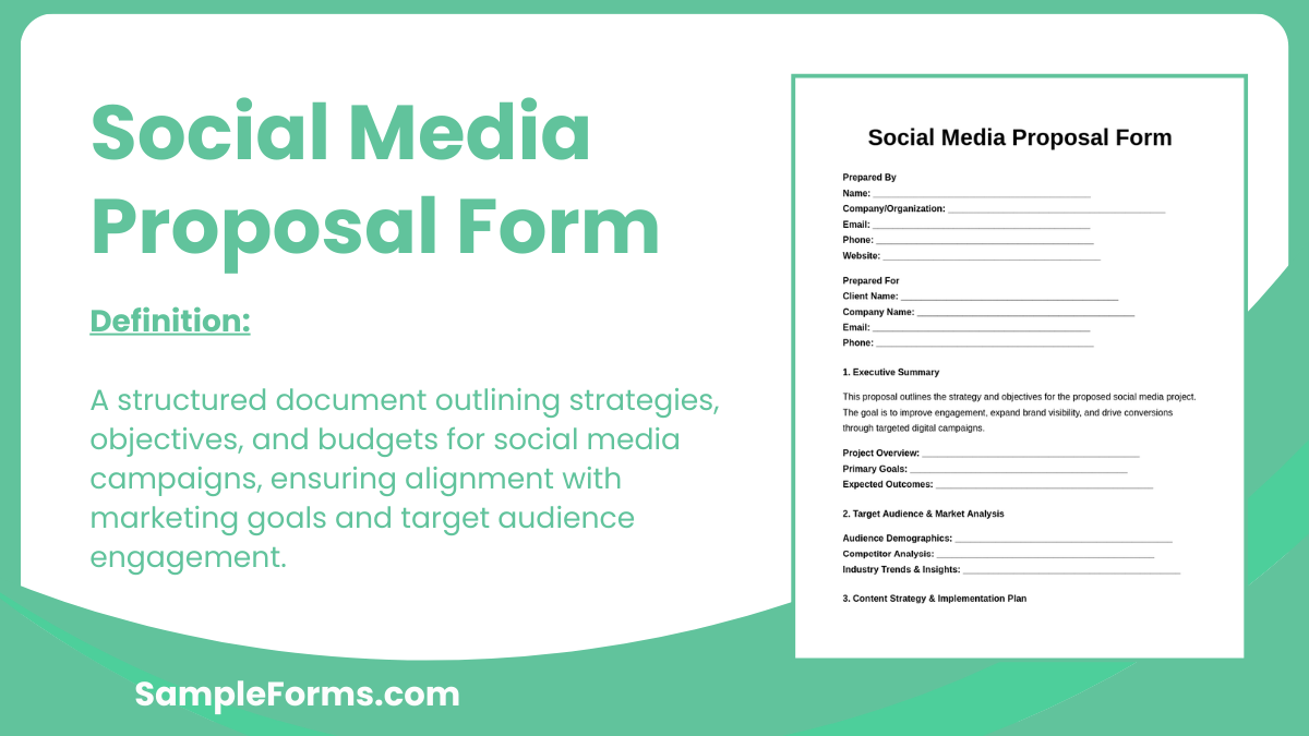 social media proposal form