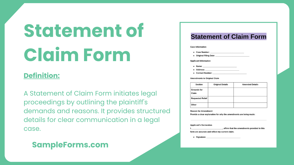 statement of claim form