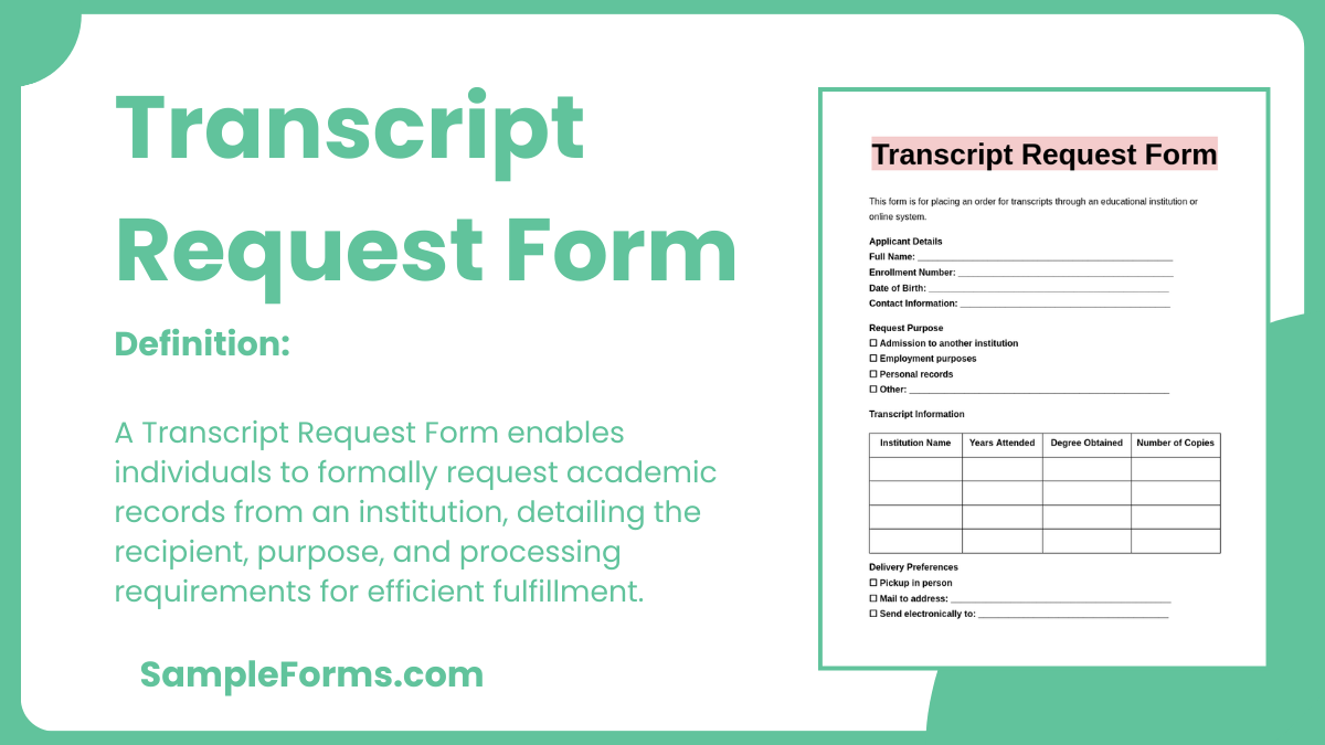 transcript request form