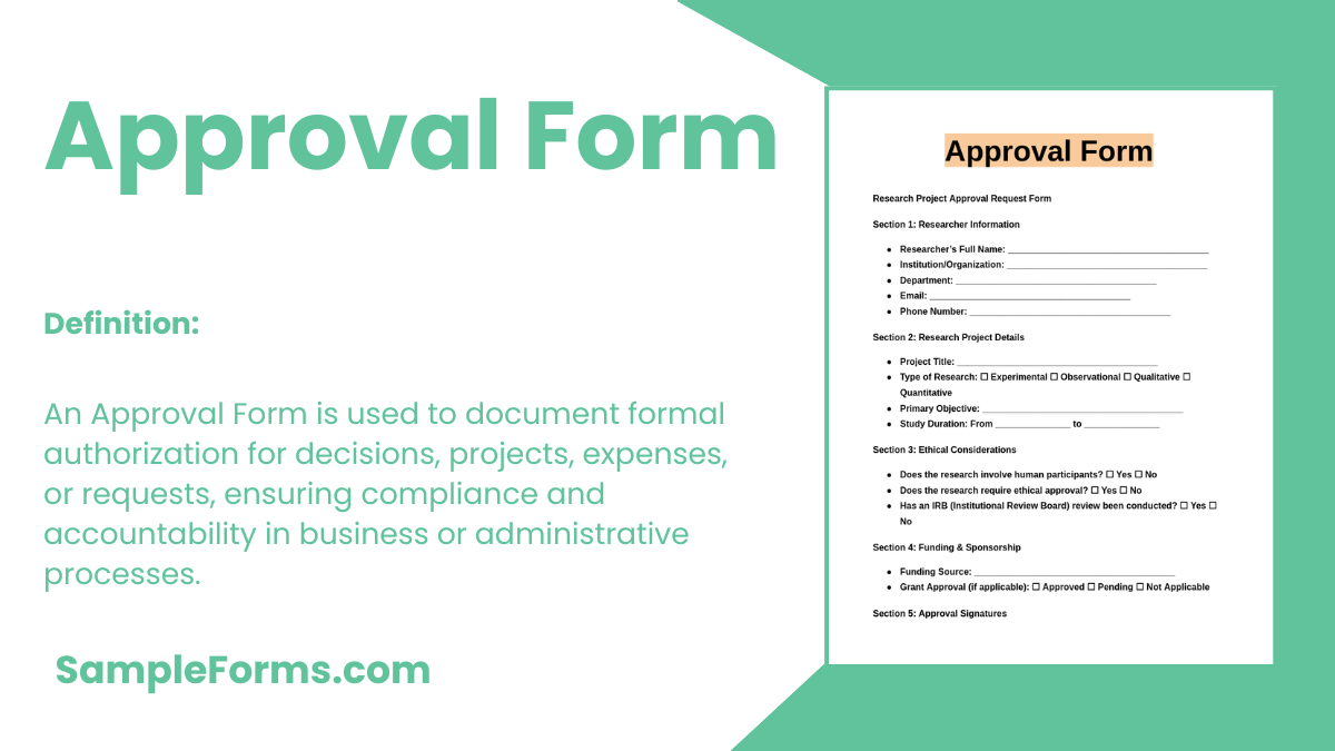 approval form