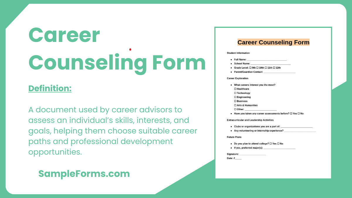 career counseling form