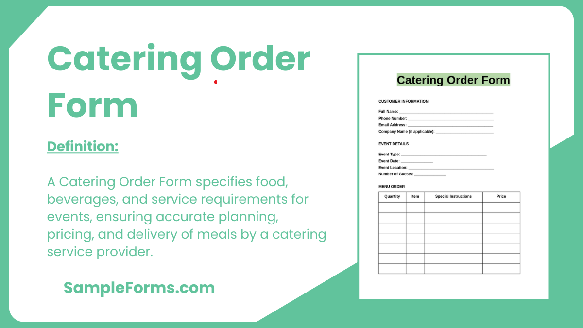 catering order form