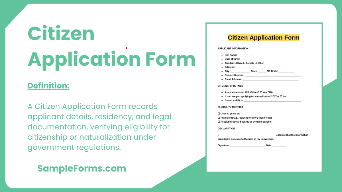 citizen application form