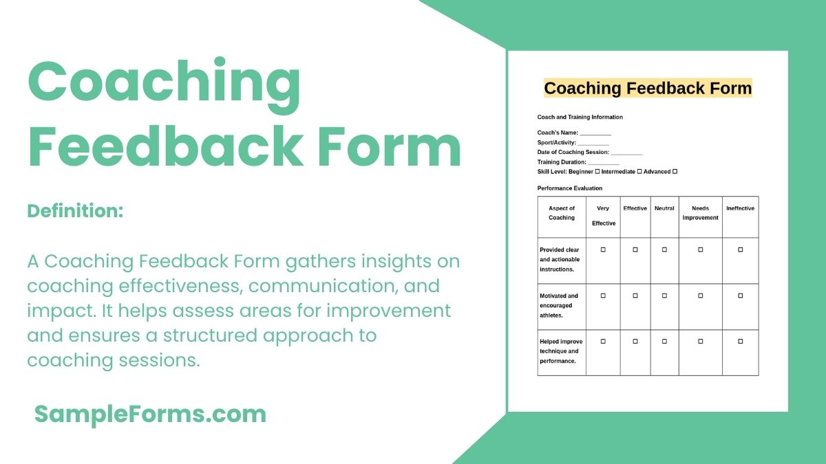 coaching feedback form