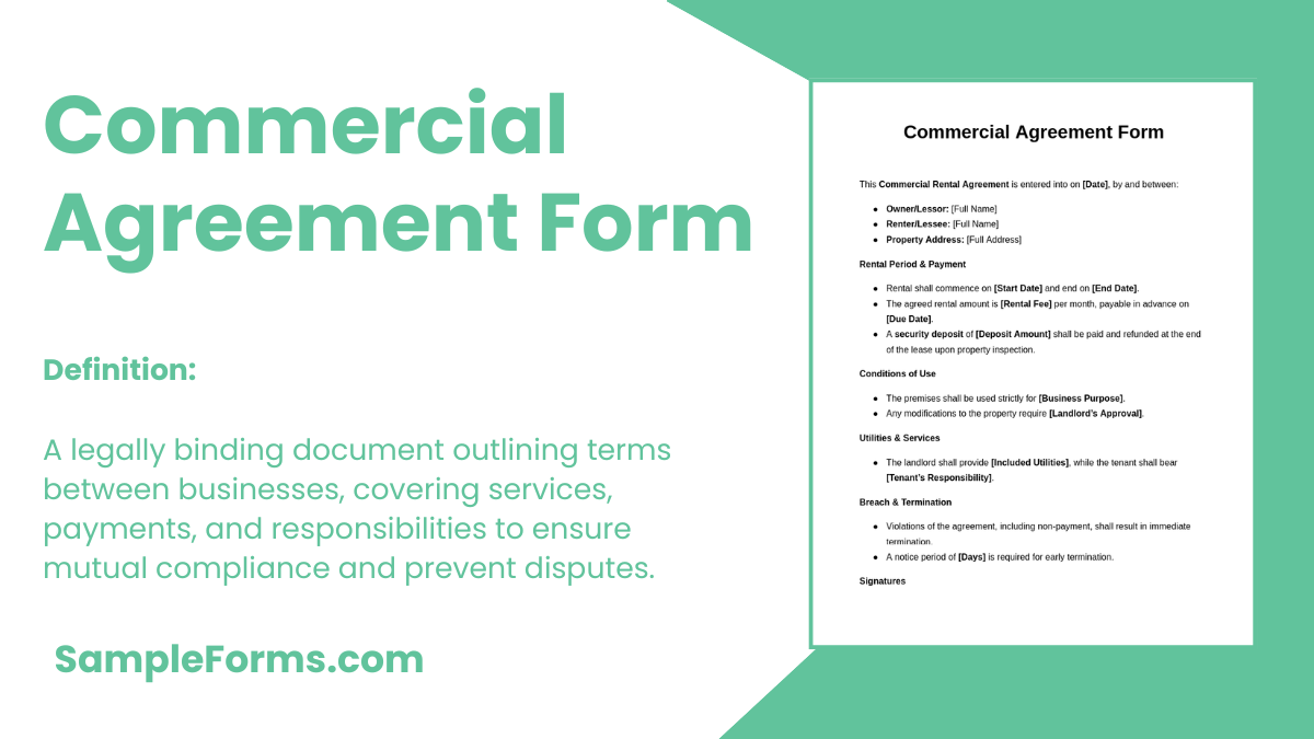 commercial agreement form