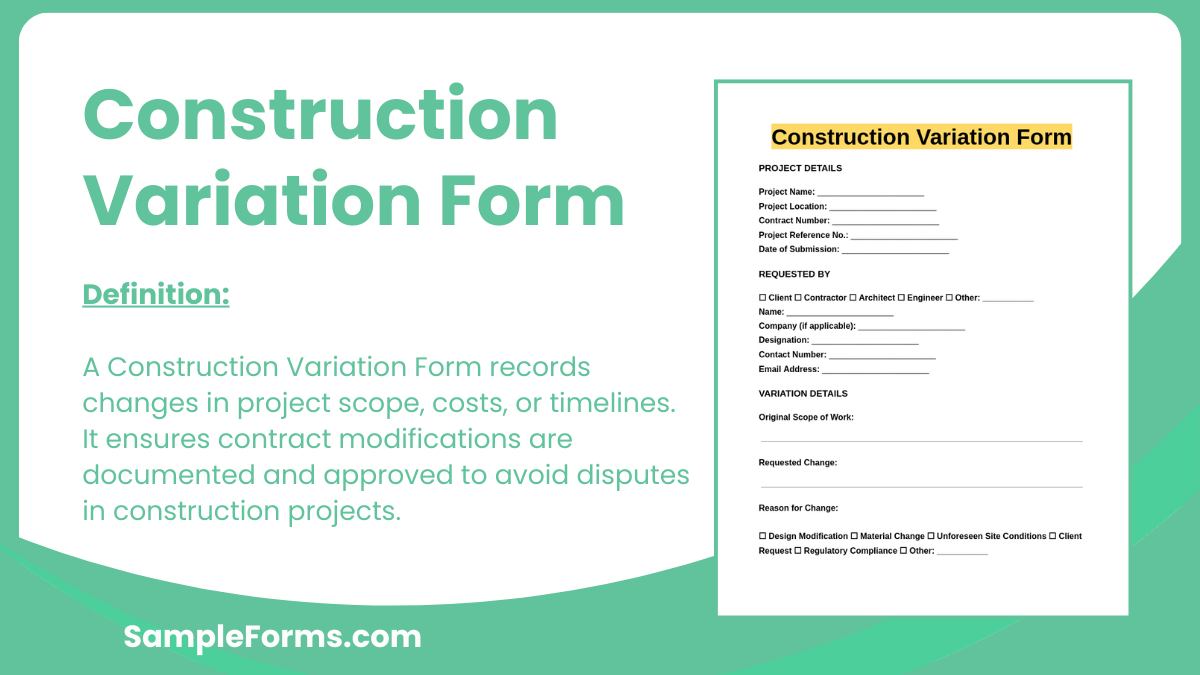 construction variation form