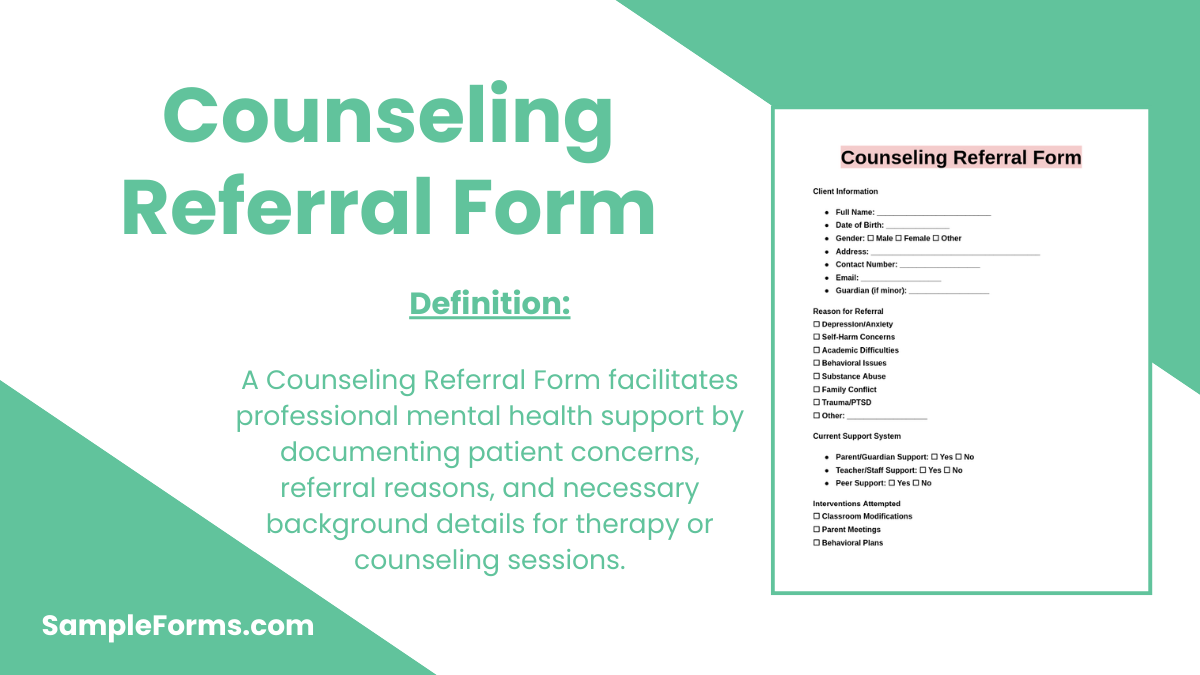 counseling referral form