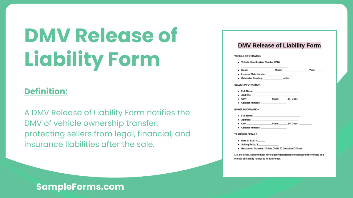 dmv release of liability form