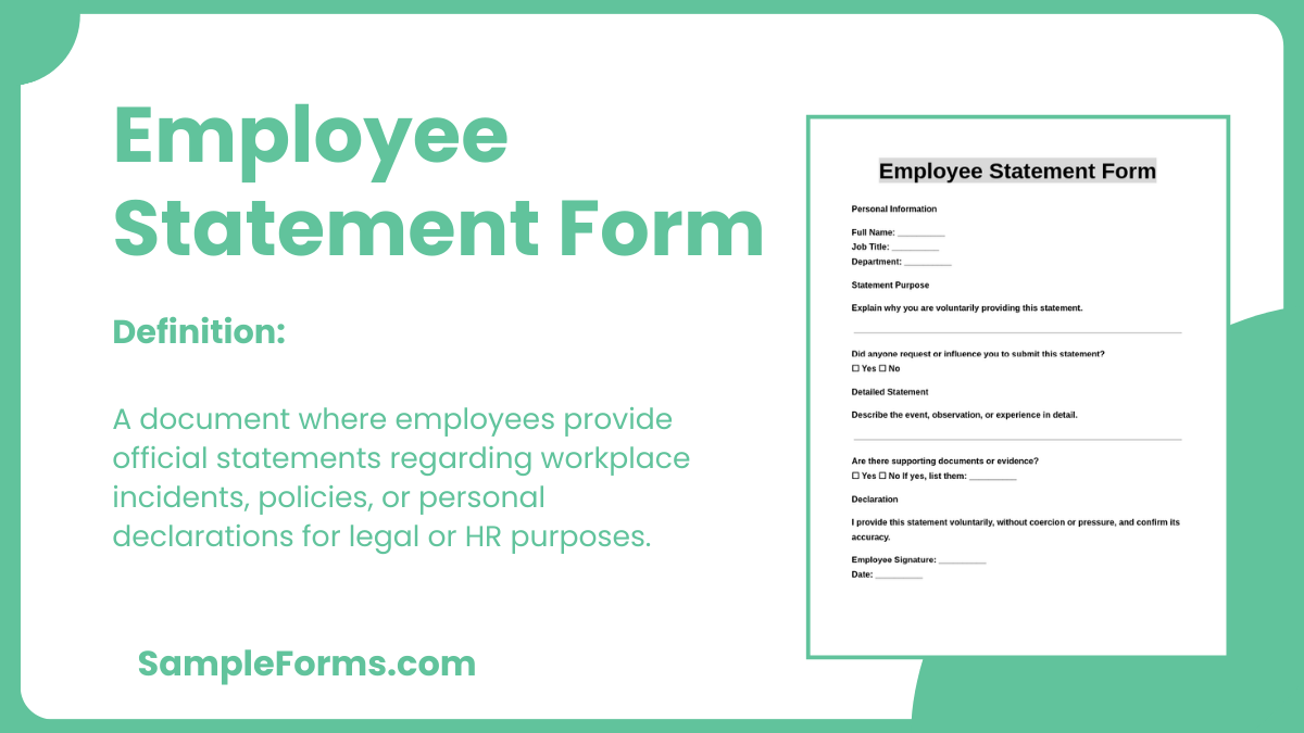 employee statement form