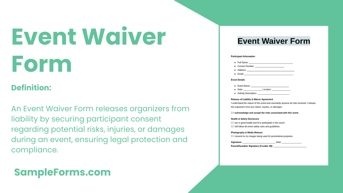 event waiver form