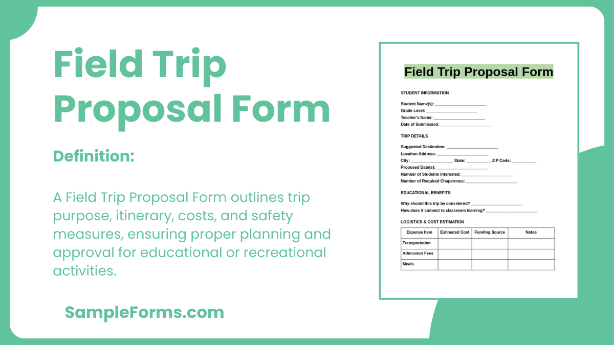 field trip proposal form