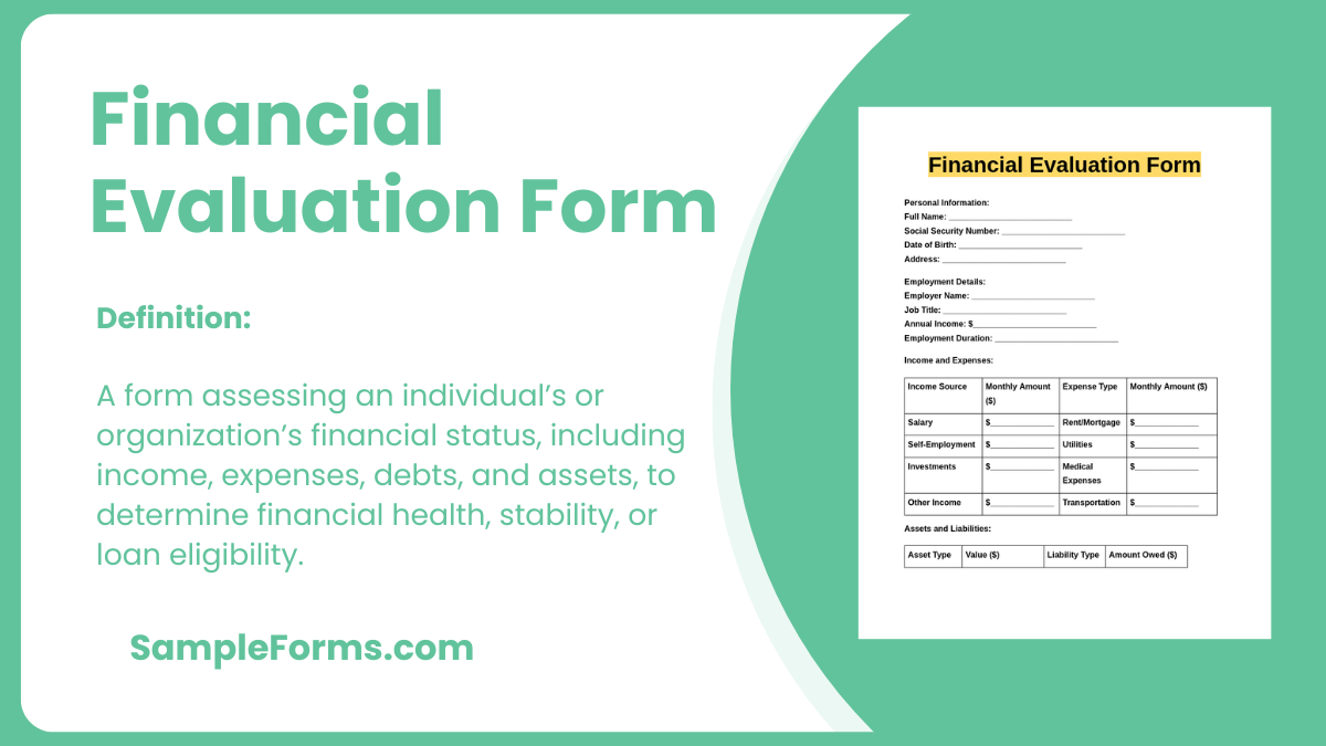 financial evaluation form