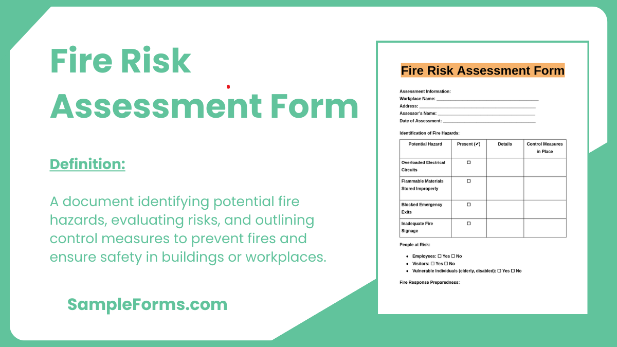 fire risk assessment form