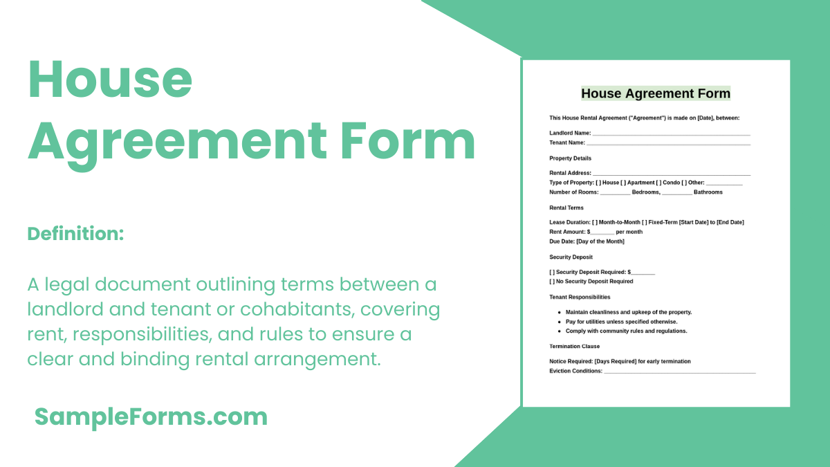 house agreement form