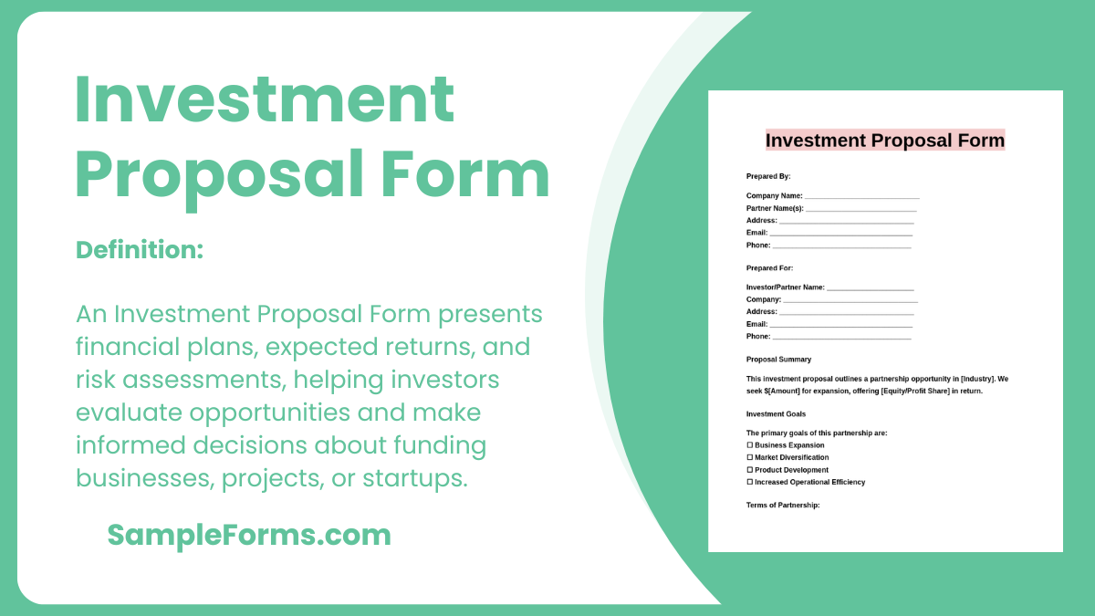 investment proposal form