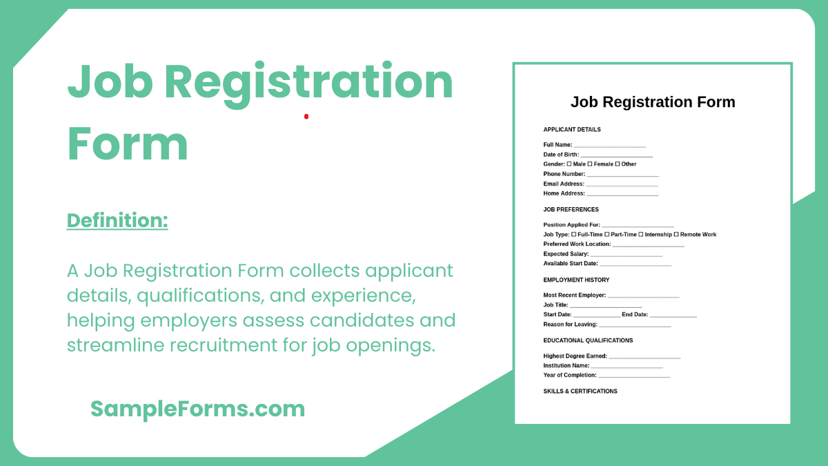 job registration form