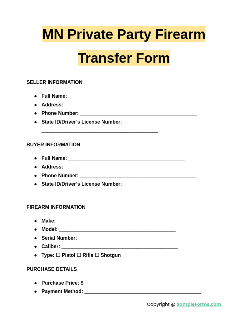 mn private party firearm transfer form