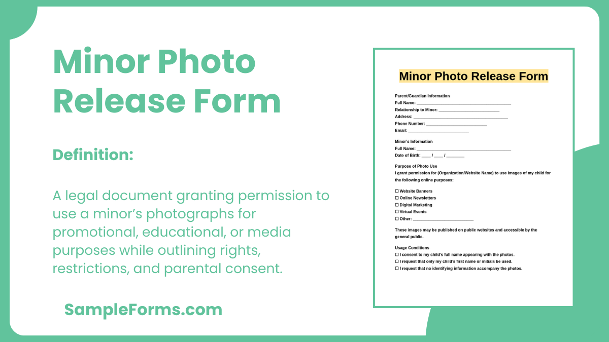 minor photo release form