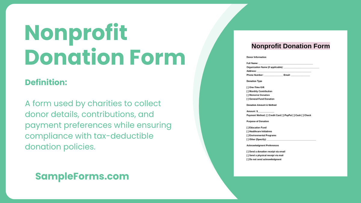 nonprofit donation form