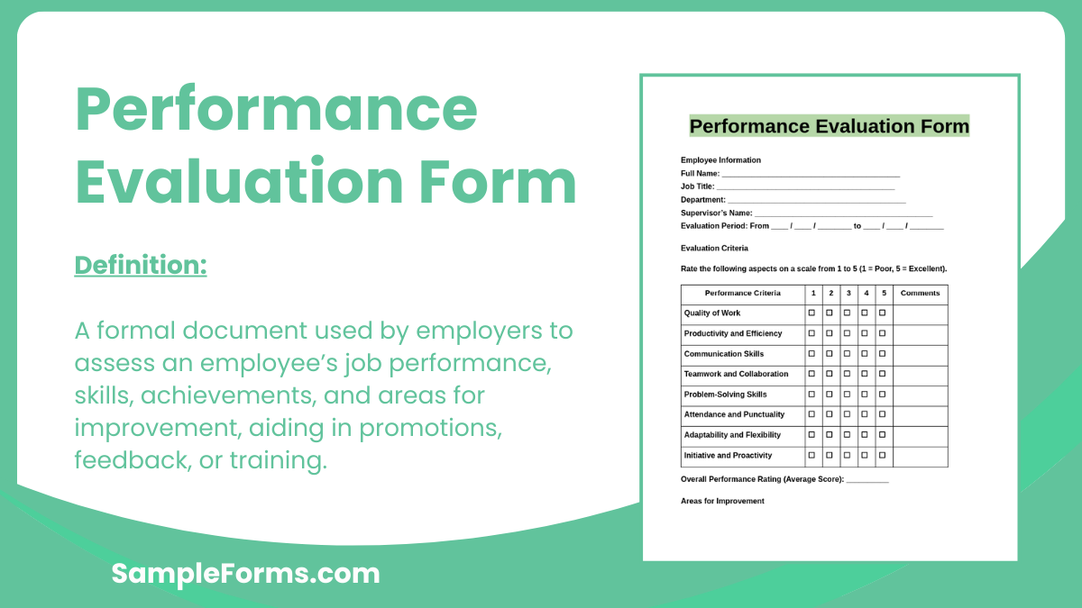 performance evaluation form