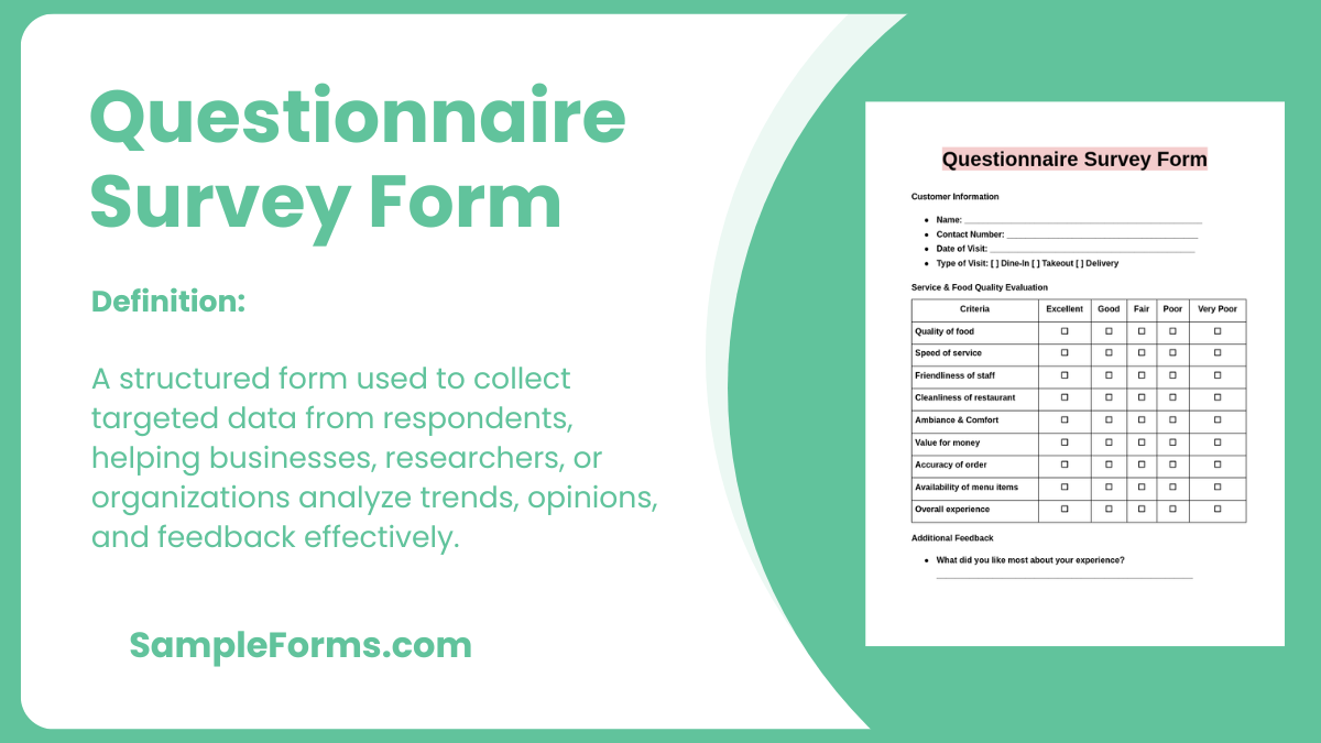 questionnaire survey form