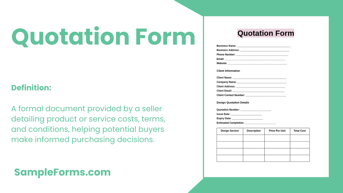 quotation form