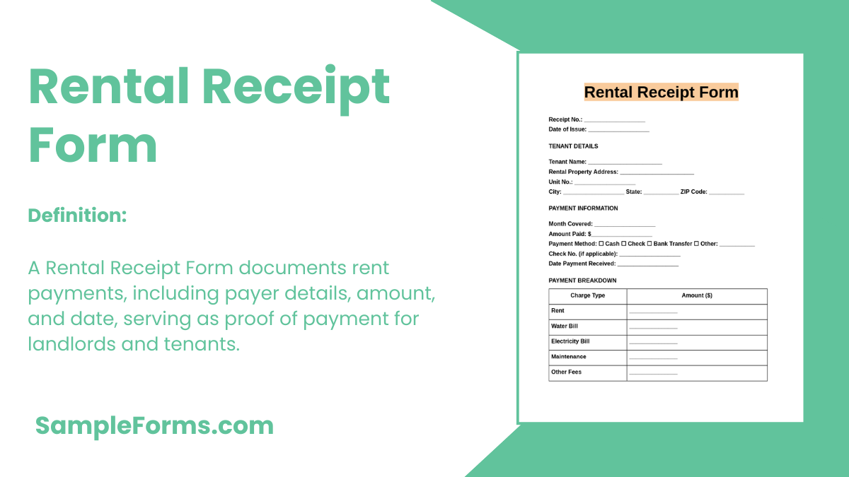 rental receipt form