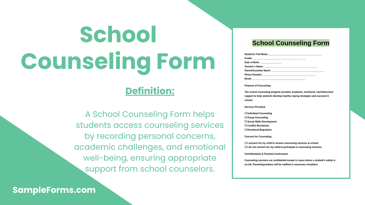 school counseling form