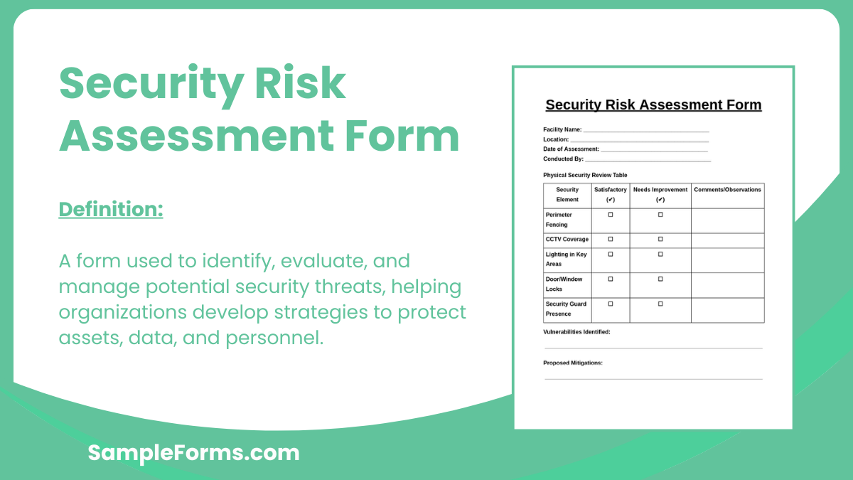 security risk assessment form