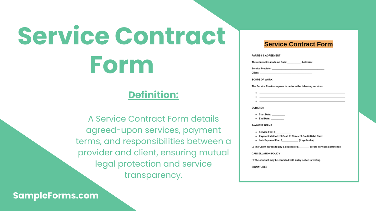 service contract form