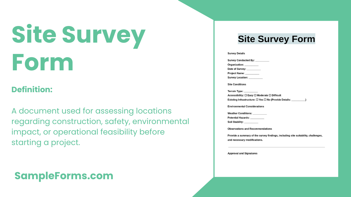 site survey form