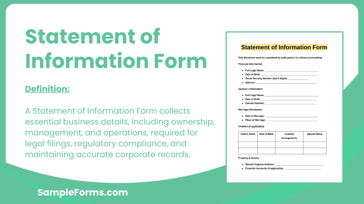 statement of information form