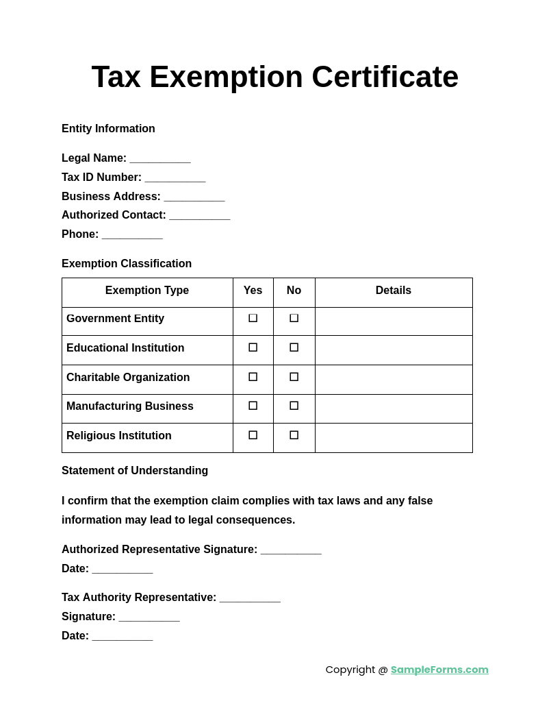 FREE 13 Tax Exemption Form Samples PDF MS Word Google Docs FREE 13 Tax Exemption Form Samples PDF MS Word Google Docs