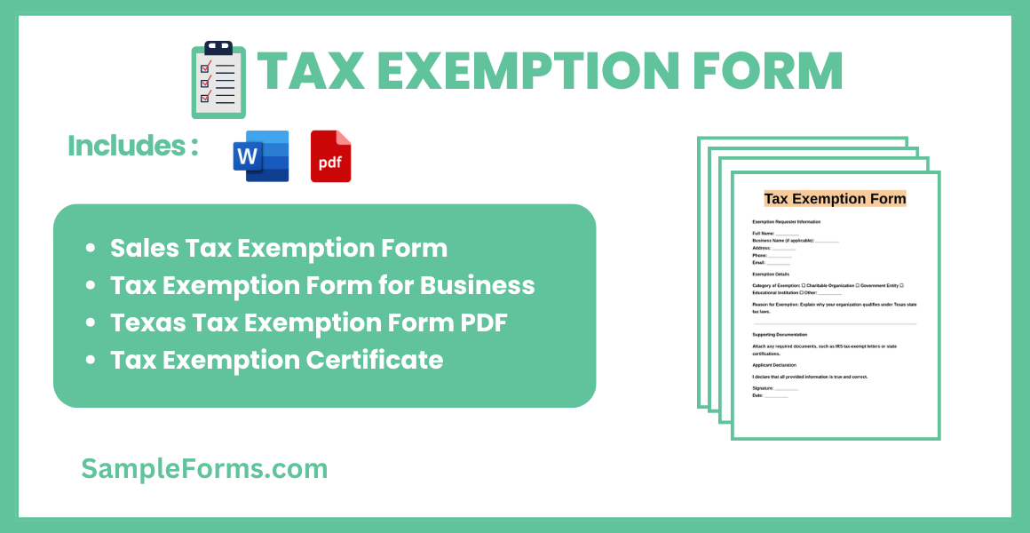 FREE 13+ Tax Exemption Form Samples, PDF, MS Word, Google Docs
