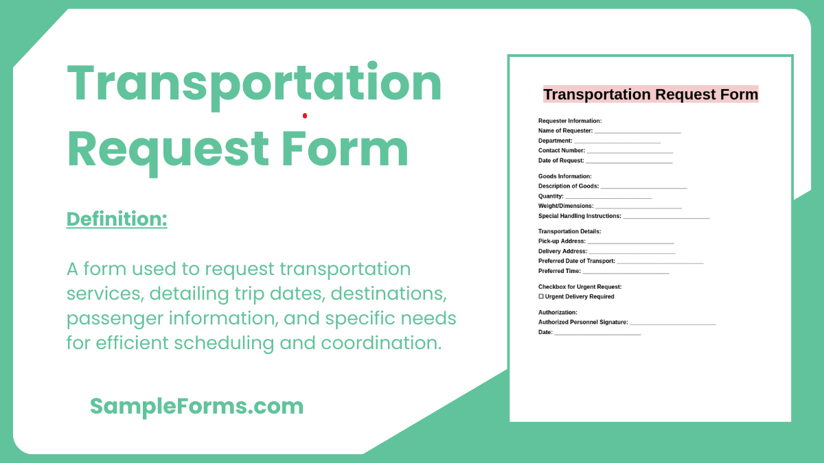 transportation request form