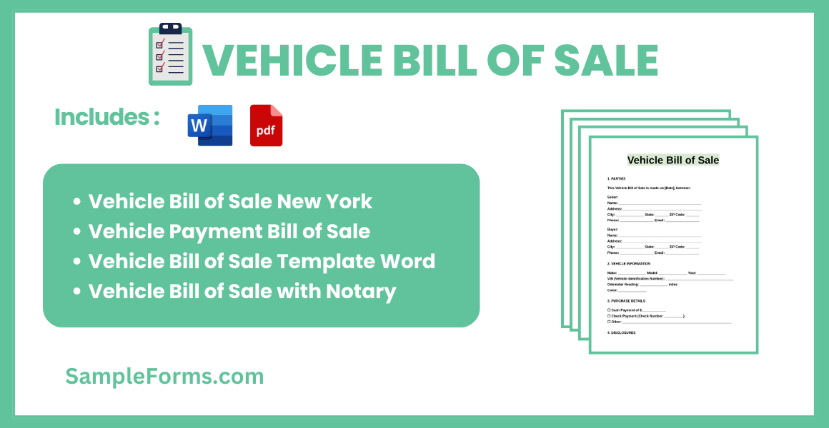 vehicle bill of sale bundle