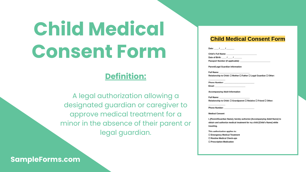 child medical consent form